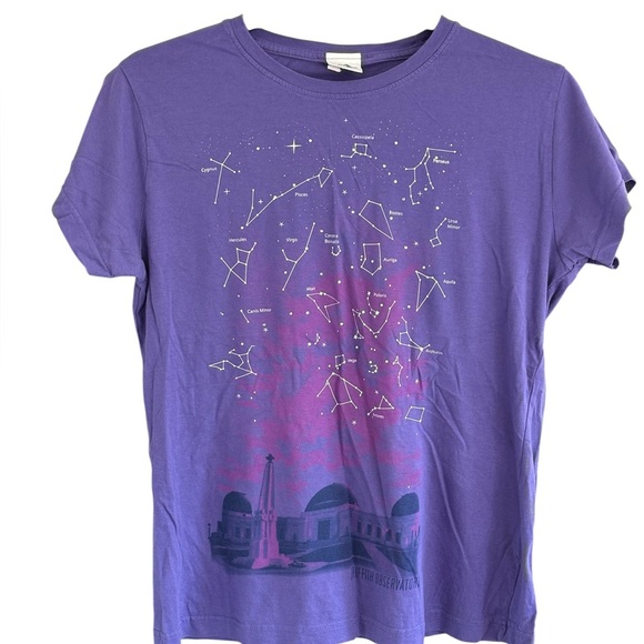 Griffith Observatory Official L.A. Purple Constellation Tee Shirt Size Large - Picture 1 of 6
